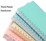 Yansanido Spiral Notebook, 3 Pcs A5 Thick Plastic Hardcover 8mm Ruled 3 Color 80 Sheets -160 Pages Journals for Study and Notes (Light Pink,Light Green,Light Blue, A5 5.7" x 8.3"-Ruled)