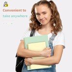 Umriox 4 Pack Lined Spiral Journal Notebook, 160 Pages 8.5" x 11" College Ruled Spiral Notebook with Sticky Tabs, Large Notebook for Work, Travel Journal, School