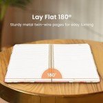 Lined Spiral Journal Notebook for Women, Cute A5 College Ruled Hardcover Notebook for Work & Note Taking, Aesthetic Pretty Journal for Writing, 140 Pages, Pastel Garden