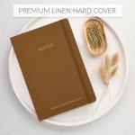 ZICOTO Aesthetic Thick Notebook Journal For Women 7" x 10" - Modern Linen Hardcover Note Book With 300 Lined Pages - Perfect For Writing And Staying Organized at Work or School