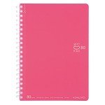KOKUYO Spiral Lined Notebook, 7.2'' x 5'' Pastel Journal B6 Soft Ring Notebooks with Dot 6 mm Ruled, 80 Sheets, Light Pink 1 Subject Notebook, Note Taking for School. Japan Import (SU-SV348BT-LP)
