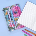 PAPERAGE Lined Spiral Journal Notebook, (Blush), 160 Pages, Medium 5.5 inches x 8 inches - 100 GSM Thick Paper, Hardcover, Double-Wire Spiral Journal & Notebook