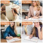 Lined Spiral Journal Notebook for Women, Cute A5 College Ruled Hardcover Notebook for Work & Note Taking, Aesthetic Pretty Journal for Writing, 140 Pages, Pastel Garden