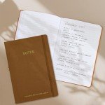 ZICOTO Aesthetic Thick Notebook Journal For Women 7" x 10" - Modern Linen Hardcover Note Book With 300 Lined Pages - Perfect For Writing And Staying Organized at Work or School