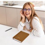 ZICOTO Aesthetic Thick Notebook Journal For Women 7" x 10" - Modern Linen Hardcover Note Book With 300 Lined Pages - Perfect For Writing And Staying Organized at Work or School