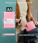 Ansopu Lined Journal Notebook for Women, A5 100 GSM Thick Paper, Pink Leather Hardcover Journal for Writing, Travel Journal Diary 160 Pages (5.75'' X 8.38'')