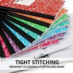 feela Composition Notebook, 8 Pack 8 Pastel Colors Wide Ruled Composition Books Bulk, Marble Cover Notepad Lined Cute Journal Notebooks for School Supplies Notes Taking Writing, 9.75 X 7.5 in