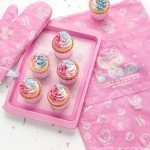 Handstand Kitchen Hello Kitty Commemorative 50th Anniversary Quarter Baking Sheet with Non-Stick Baking Mat Set