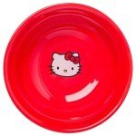 Silver Buffalo Sanrio Hello Kitty Red and White Bow Ceramic Sushi Set with Dipping Sauce Dish and Matching Chopsticks