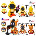 Set 12 pcs Inspired by Game Five Night at Freddys Toys | Mini Figures with Masks | FNAF Action Figure [Rockstar Bonnie, Montgomery Gator, Chica, Human Security, Radioactive Foxy etc.]