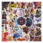 60 Pack FNAF Stickers Five Nights at Freddy's Game Stickers for Kids Waterproof Laptop Bumper Skateboard Water Bottles Computer Terror Game Stickers (FNF)