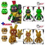 Set 12 pcs Inspired by Game Five Night at Freddys Toys | Mini Figures with Masks | FNAF Action Figure [Rockstar Bonnie, Montgomery Gator, Chica, Human Security, Radioactive Foxy etc.]