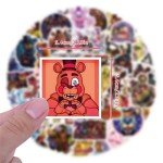 60 Pack FNAF Stickers Five Nights at Freddy's Game Stickers for Kids Waterproof Laptop Bumper Skateboard Water Bottles Computer Terror Game Stickers (FNF)
