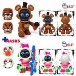 Set 12 pcs Inspired by Game Five Night at Freddys Toys | Mini Figures with Masks | FNAF Action Figure [Rockstar Bonnie, Montgomery Gator, Chica, Human Security, Radioactive Foxy etc.]