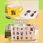100Pcs Five Night at Freddy Sticker, Terror Cartoon Movie Waterproof Vinyl Decal for Teen Kids Girl Halloween Water Bottle Laptop Phone Skateboard Guitar Notebook Computer Luggage