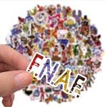 100Pcs Five Night at Freddy Sticker, Terror Cartoon Movie Waterproof Vinyl Decal for Teen Kids Girl Halloween Water Bottle Laptop Phone Skateboard Guitar Notebook Computer Luggage