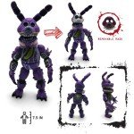 Toysvill Inspired by Five Nights at Freddy Game Action Figures Toys (FNAF) Toy, Set 6 pcs, Height 6in [Nightmare Foxy, Freddy, Bonnie, Fazbear, Chica and Human Security] with Masks