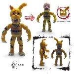 Toysvill Inspired by Five Nights at Freddy Game Action Figures Toys (FNAF) Toy, Set 6 pcs, Height 6in [Nightmare Foxy, Freddy, Bonnie, Fazbear, Chica and Human Security] with Masks