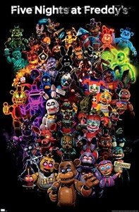 Trends International Five Nights at Freddy's: Special Delivery-Collage Wall Poster, 22.375" x 34", Unframed Version, Bathroom
