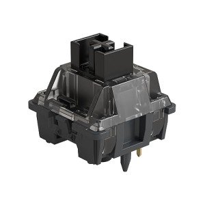 Akko V3 Creamy Black Pro Keyboard Switch with Dustproof Stem for Mechanical Gaming Keyboard, 5-Pin Linear Switches (45pcs)