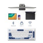 Akko Gaming Keyboard Rapid Trigger with Magnetic Switches, 75% 8k Polling Rate Mechanical Hall Effect Keyboard with Knob MOD007B HE PC Santorini Wired/Wireless (Kailh Sakura Pink Magnetic Switch)