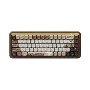 Akko Mechanical Gaming Keyboard with Walnut Wooden Case, MU01 Mountain Seclusion 65% 68-Key RGB 2.4G Wireless/Bluetooth/Wired Hot-swappable Keyboard with PBT Dye-Sub Keycaps for Mac & Win