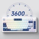 Akko Gaming Keyboard Rapid Trigger with Magnetic Switches, 75% 8k Polling Rate Mechanical Hall Effect Keyboard with Knob MOD007B HE PC Santorini Wired/Wireless (Kailh Sakura Pink Magnetic Switch)