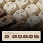 Akko PBT Keycaps Set, Mountain Seclusion MOA Profile 140-Key PBT Keycaps for Mechanical Keyboards
