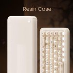 Akko YU01 Mechanical Gaming Keyboard with Transparent Keycaps, RGB Backlit, Hot Swappable, 2.4G Wireless/Bluetooth/Wired, 68-Key, for Mac & Win (Antique Jade, V3 Piano Pro Switch)