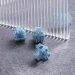 Akko V3 Creamy Blue Pro Keyboard Switch with Dustproof Stem for Mechanical Gaming Keyboard, 5-Pin 45gf Pre Lubed Tactile Key Switches (45pcs)