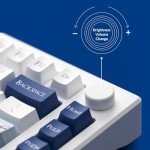 Akko Gaming Keyboard Rapid Trigger with Magnetic Switches, 75% 8k Polling Rate Mechanical Hall Effect Keyboard with Knob MOD007B HE PC Santorini Wired/Wireless (Kailh Sakura Pink Magnetic Switch)