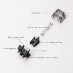 Akko V3 Creamy Black Pro Keyboard Switch with Dustproof Stem for Mechanical Gaming Keyboard, 5-Pin Linear Switches (45pcs)