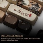 Akko PBT Keycaps Set, Mountain Seclusion MOA Profile 140-Key PBT Keycaps for Mechanical Keyboards