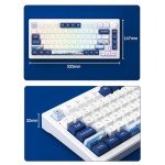 Akko Gaming Keyboard Rapid Trigger with Magnetic Switches, 75% 8k Polling Rate Mechanical Hall Effect Keyboard with Knob MOD007B HE PC Santorini Wired/Wireless (Kailh Sakura Pink Magnetic Switch)