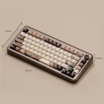 Akko MU02 Mechanical Keyboard with Walnut Wooden Case 75% RGB 2.4G Wireless/Bluetooth/Wired Hot-Swappable Gaming Keyboard with PBT Dye-Sub Keycaps for Mac & Win (Mountain Seclusion, Rosewood Switch)