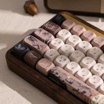 Akko PBT Keycaps Set, Mountain Seclusion MOA Profile 140-Key PBT Keycaps for Mechanical Keyboards