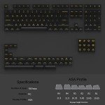 Akko Clear Keycap Set V2, Black Transparent 155-Key ASA Profile with Mac Keycaps and Split Spacebars for Mechanical Keyboard