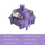 Akko Linear Switches Mechanical Gaming Keyboard Starlit Switch 5-Pin with LED Diffuser Pre-Lubed 45gf