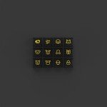 Akko Clear Keycap Set V2, Black Transparent 155-Key ASA Profile with Mac Keycaps and Split Spacebars for Mechanical Keyboard