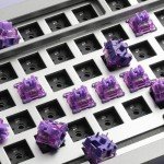 Akko V3 Lavender Purple Pro Keyboard Switch with Dustproof Stem for Mechanical Gaming Keyboard, 5-Pin Tactile Switches Pre-Lubed Switch (45pcs)