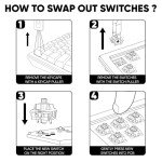 Akko V3 Piano Pro Keyboard Switch for Mechanical Gaming Keyboard, 5-Pin 45gf Pre-Lubed Linear Switches (45pcs)