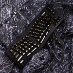 Akko Clear Keycap Set V2, Black Transparent 155-Key ASA Profile with Mac Keycaps and Split Spacebars for Mechanical Keyboard