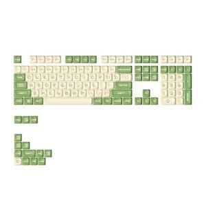 Akko Keycaps Set, Matcha Bear OEM Profile 122-Key PBT Keycaps for Mechanical Keyboards