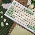 Akko Keycaps Set, Matcha Bear OEM Profile 122-Key PBT Keycaps for Mechanical Keyboards
