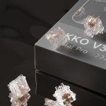 Akko V3 Crystal Pro Keyboard Switch with Dustproof Stem for Mechanical Gaming Keyboard, 43gf Actuation Force Key Pre-Lubed Switches (45pcs)