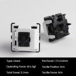 Akko V3 Piano Pro Keyboard Switch for Mechanical Gaming Keyboard, 5-Pin 45gf Linear Switches (45pcs)