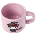 Silver Buffalo Sanrio Hello Kitty Halloween 4 Pack Stackable Ceramic Mug Set With Storage Rack, 3 Ounces