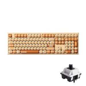MONSGEEK AKKO x MG108B Bun Wonderland Mechanical Keyboard Hot-Swappable Multi-Mode Gaming Keyboard with PBT Dye-Sub MOG Profile Keycaps Pre Lubed Piano Switch