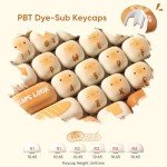 MONSGEEK AKKO x MG108B Bun Wonderland Mechanical Keyboard Hot-Swappable Multi-Mode Gaming Keyboard with PBT Dye-Sub MOG Profile Keycaps Pre Lubed Piano Switch