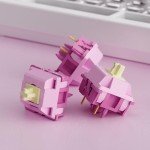 Akko V3 Creamy Purple Pro Keyboard Switch for Mechanical Gaming Keyboard, 5-Pin 30gf Tactile Switches Pre-Lubed Key switches(45pcs)